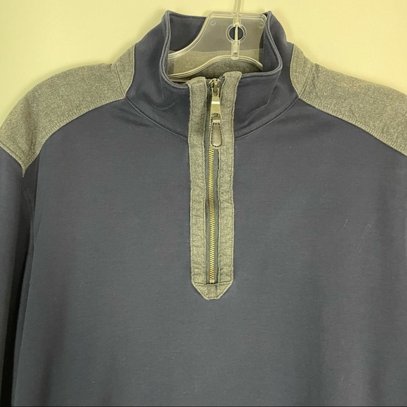 Banana Republic T-shirt Sweater Sweatshirt Luxury Touch Medium Zip Blue Long S - Picture 5 of 10